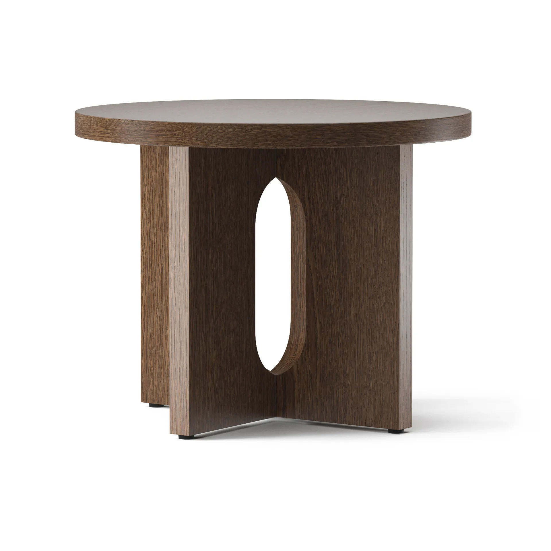 Mesa de apoio Ø50 cm carvalho tingido escuro Androgyne , Carvalho tingido escuro - tampo de mesa Audo Copenhagen