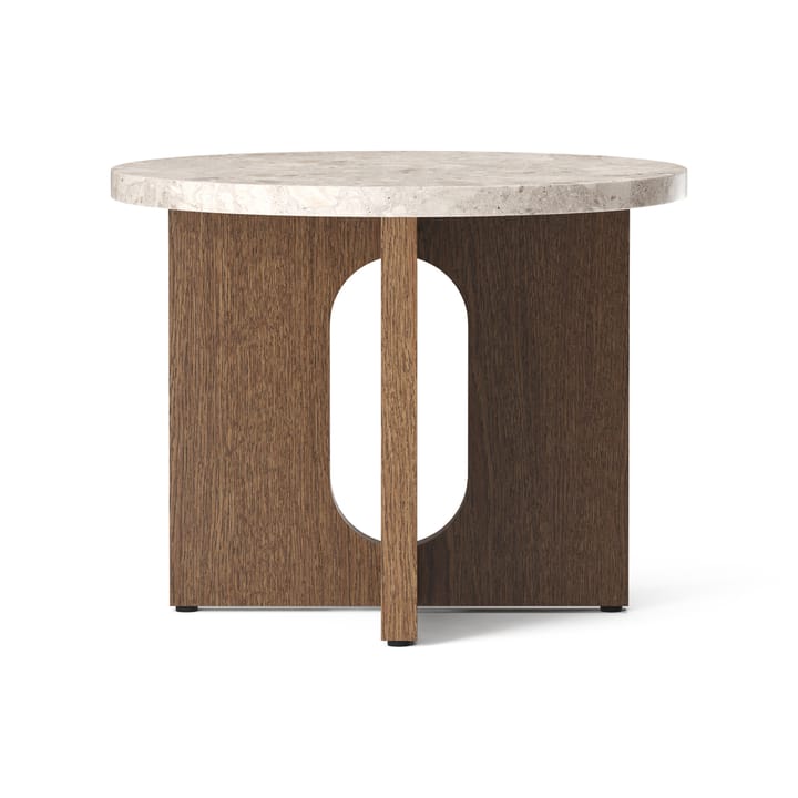 Mesa de apoio Ø50 cm carvalho tingido escuro Androgyne  - Tampo de mesa Kunis Breccia - Audo Copenhagen
