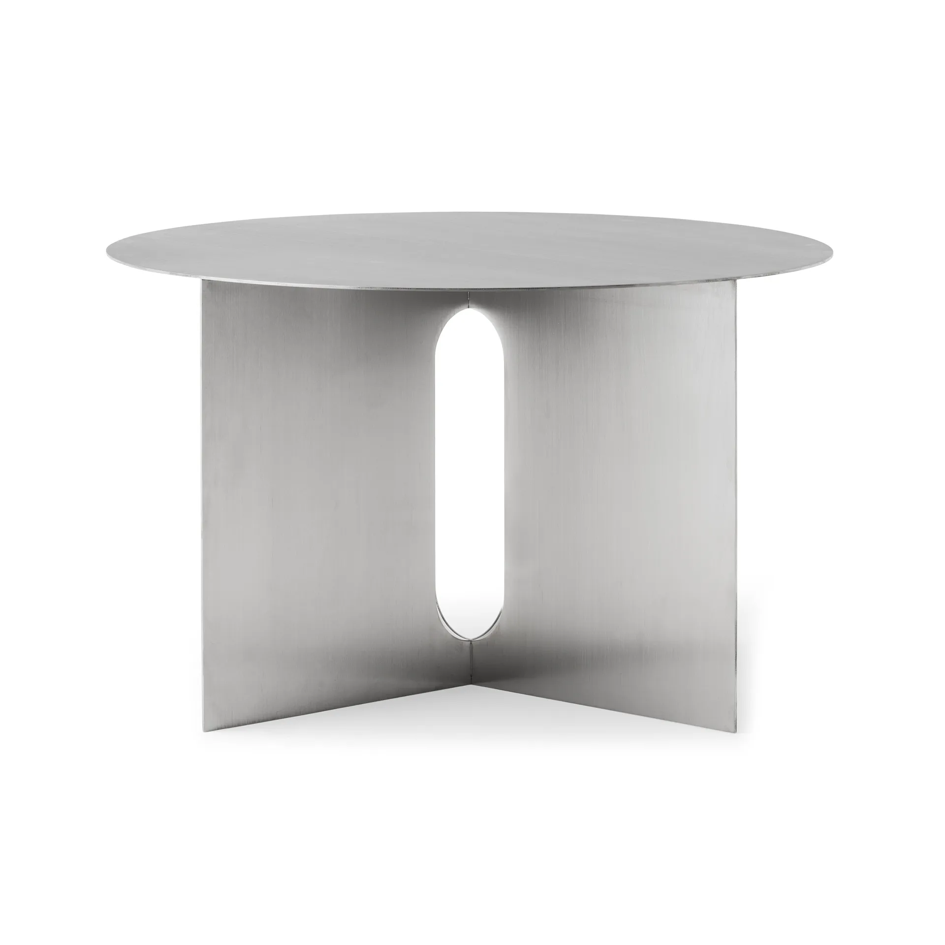 Mesa de apoio Androgyne Ø63 cm, Brushed steel Audo Copenhagen