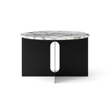 Mesa de apoio Androgyne - Calacatta Viola mármore-aço preto, Ø65 cm - Audo Copenhagen