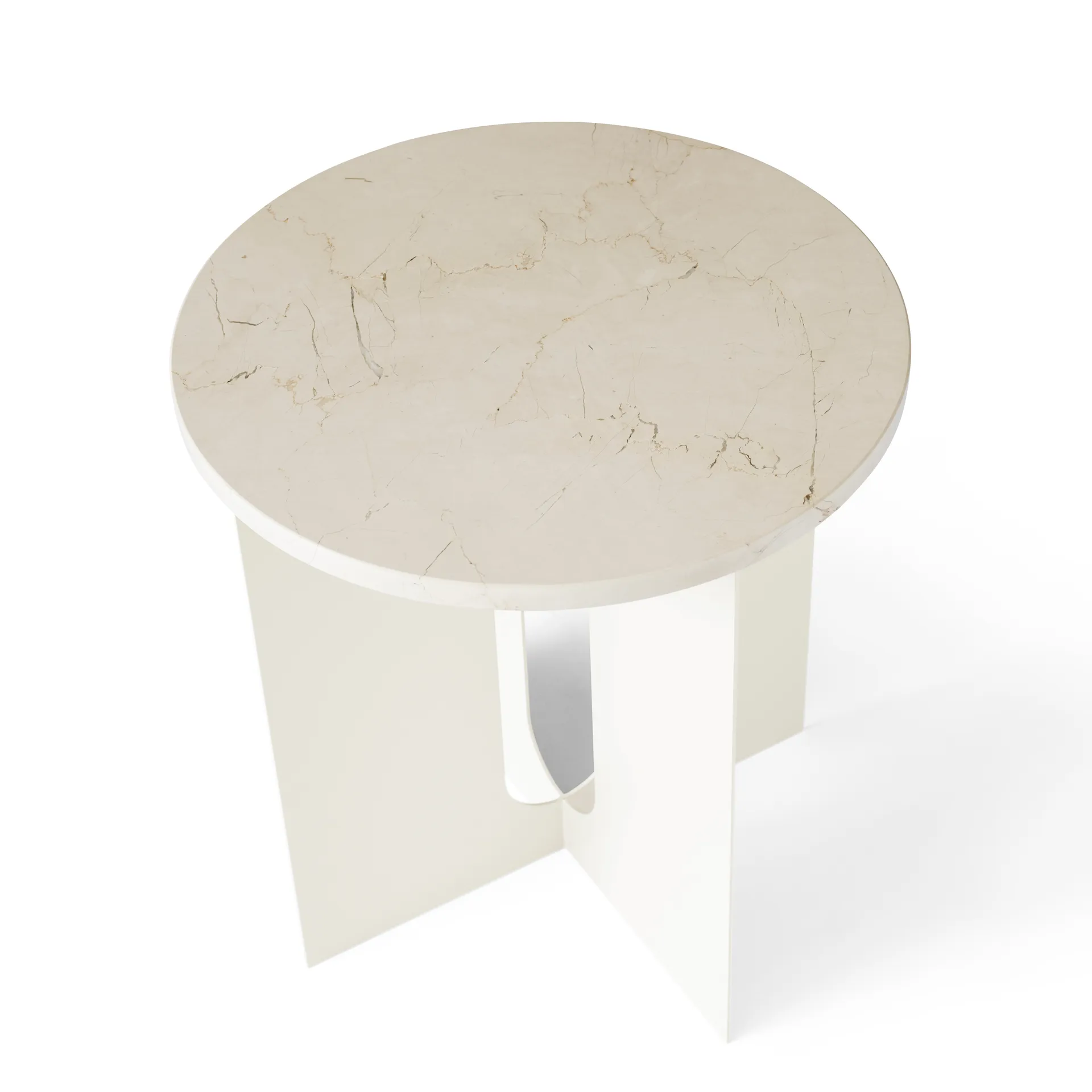 Mesa de apoio Androgyne, Crystal Rose marble, Ø42 cm Audo Copenhagen