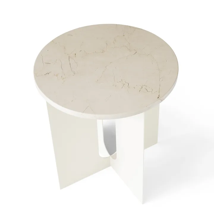 Mesa de apoio Androgyne - Crystal Rose marble, Ø42 cm - Audo Copenhagen