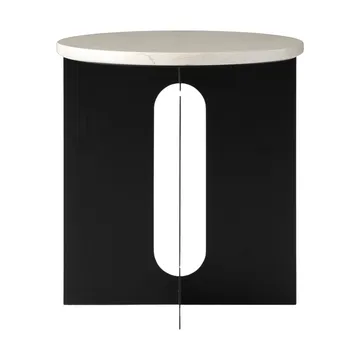Mesa de apoio Androgyne - Crystal Rose mármore-preto aço, Ø42 cm - Audo Copenhagen