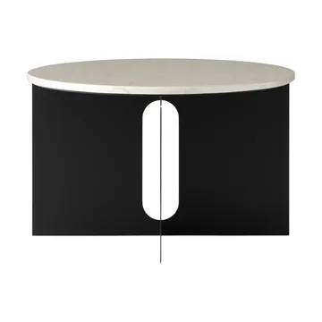 Mesa de apoio Androgyne - Crystal Rose mármore-preto aço, Ø65 cm - Audo Copenhagen