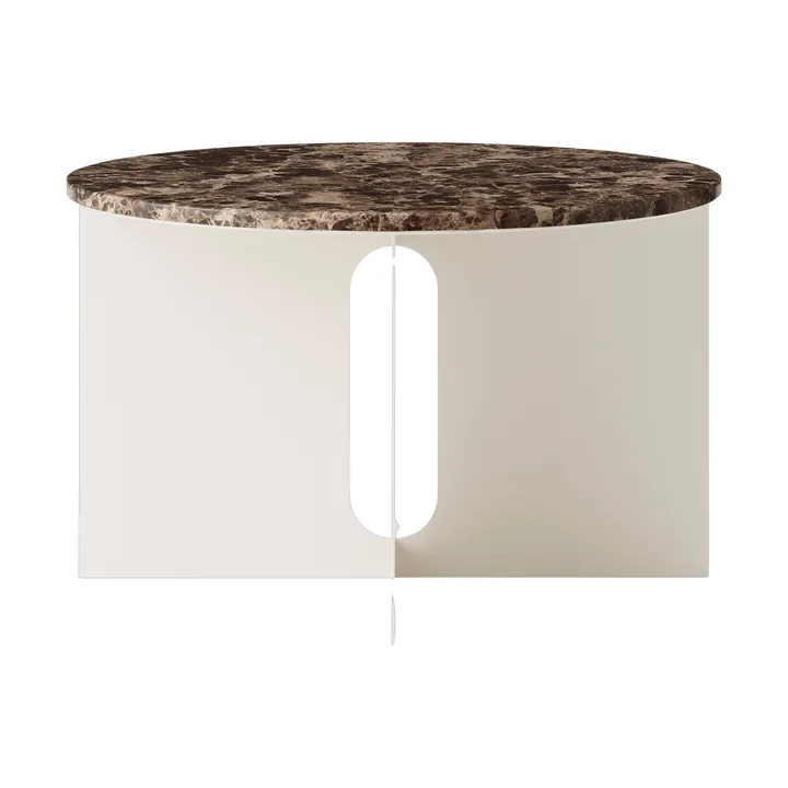 Mesa de apoio Androgyne - Emperador mármore-ivory aço, Ø65 cm - Audo Copenhagen