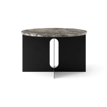 Mesa de apoio Androgyne - Grey Galaxy mármore-preto aço, Ø65 cm - Audo Copenhagen