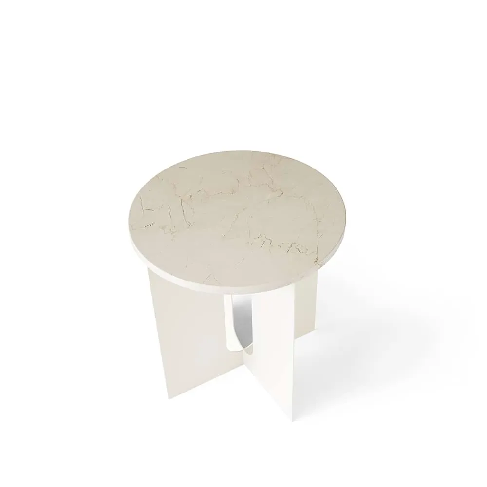 Mesa de apoio Androgyne, Marble Crystal Rose-ivory, Ø42 cm Audo Copenhagen