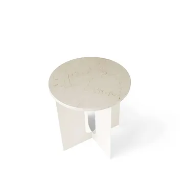 Mesa de apoio Androgyne, Marble Crystal Rose-ivory, Ø42 cm - Audo Copenhagen
