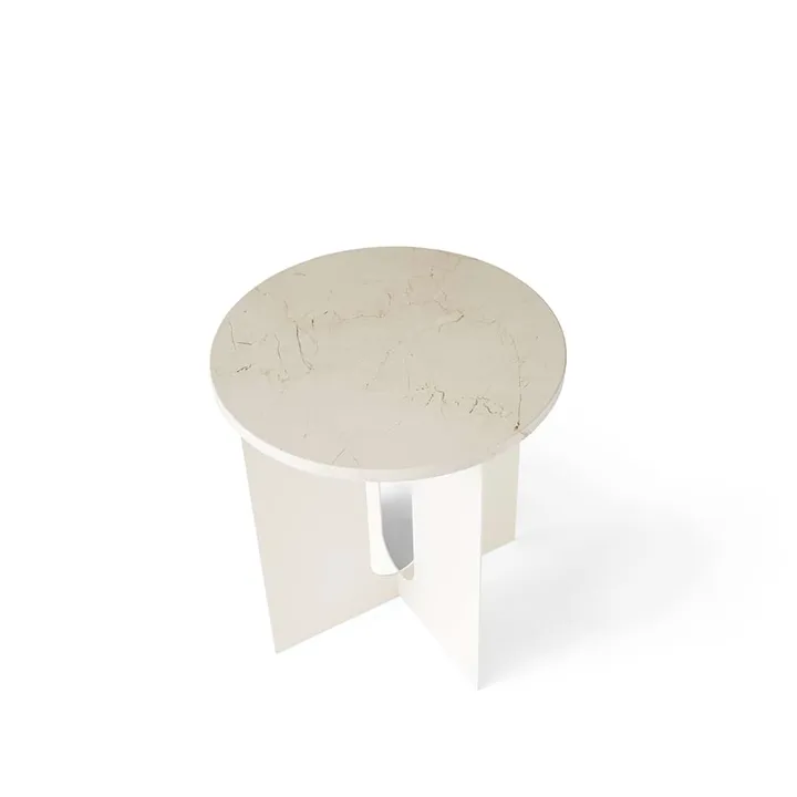 Mesa de apoio Androgyne, Marble Crystal Rose-ivory, Ø42 cm - Audo Copenhagen