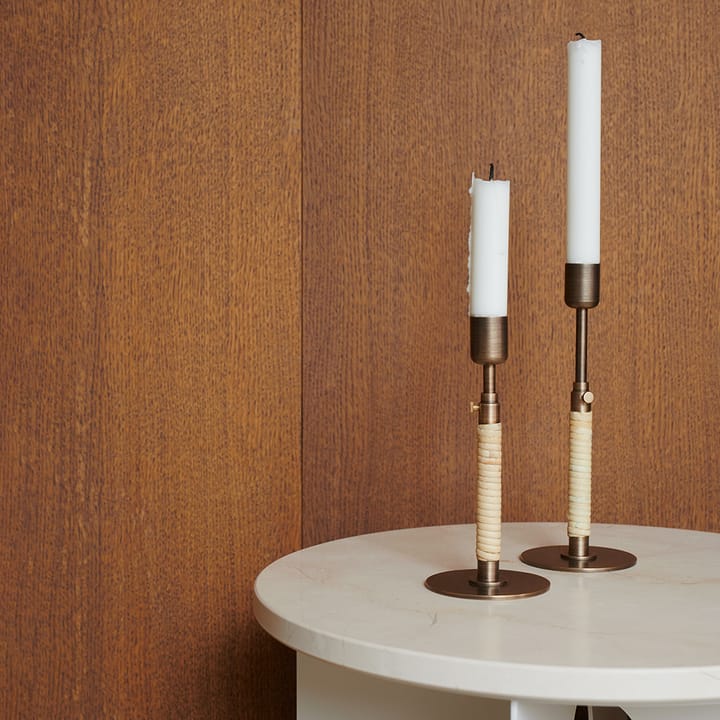 Mesa de apoio Androgyne, marble ivory, ø42 cm, estante de aço marfim Audo Copenhagen