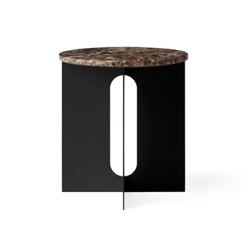 Mesa de apoio Androgyne - Mármore Emperador-aco preto, Ø42 cm - Audo Copenhagen