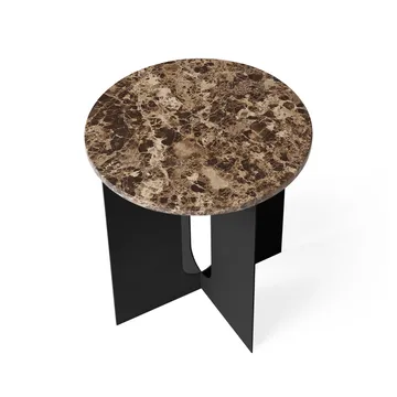 Mesa de apoio Androgyne - Mármore Emperador-aco preto, Ø42 cm - Audo Copenhagen