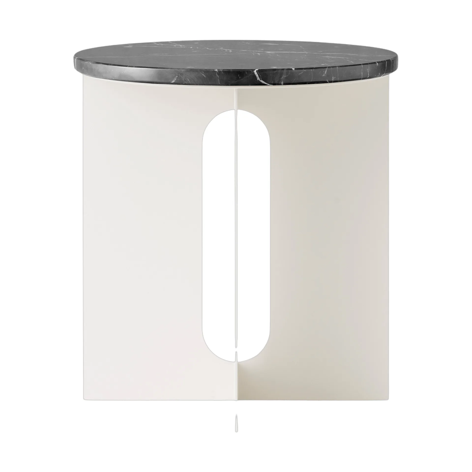 Mesa de apoio Androgyne, Nero Marquina mármore-ivory aço, Ø42 cm Audo Copenhagen