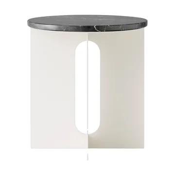 Mesa de apoio Androgyne - Nero Marquina mármore-ivory aço, Ø42 cm - Audo Copenhagen