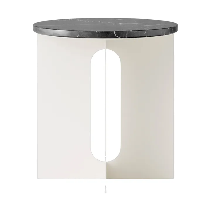 Mesa de apoio Androgyne - Nero Marquina mármore-ivory aço, Ø42 cm - Audo Copenhagen