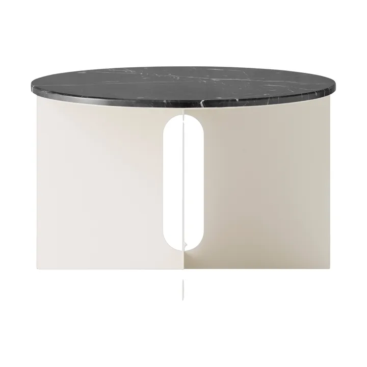 Mesa de apoio Androgyne - Nero Marquina mármore-ivory aço, Ø65 cm - Audo Copenhagen
