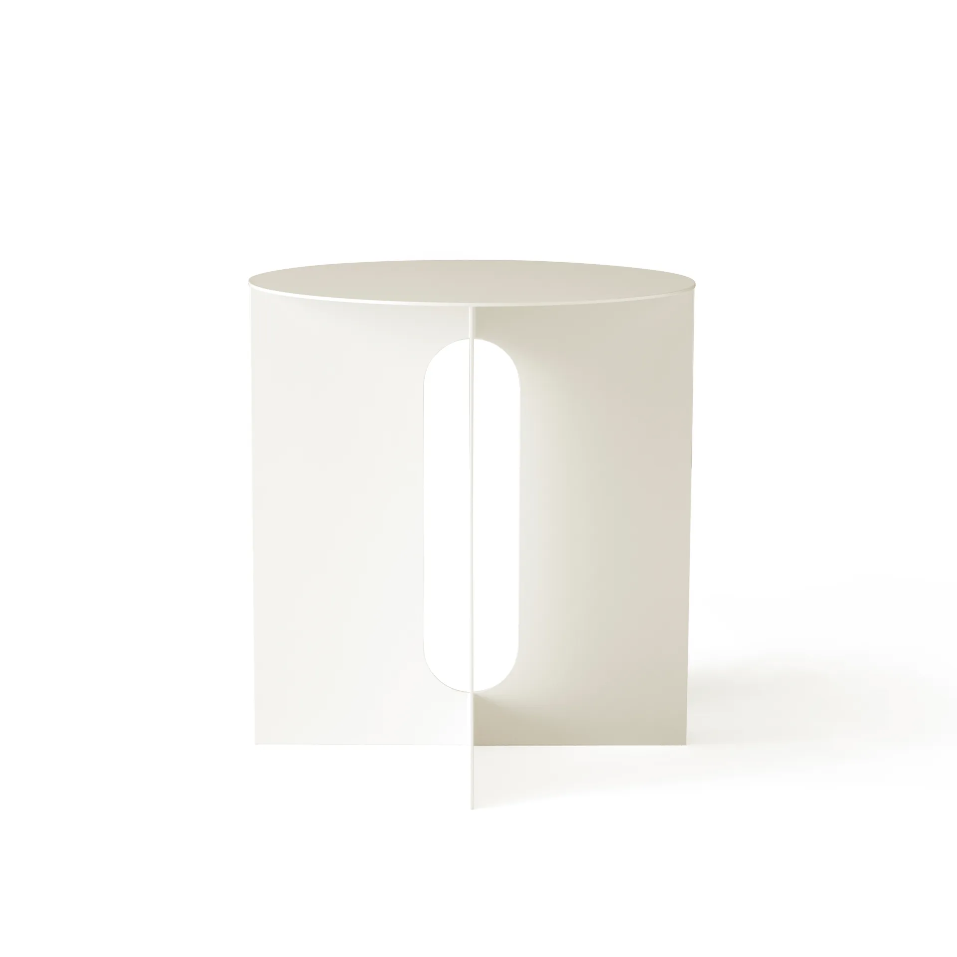 Mesa de apoio com pernas de aço Androgyne, ivory white Audo Copenhagen