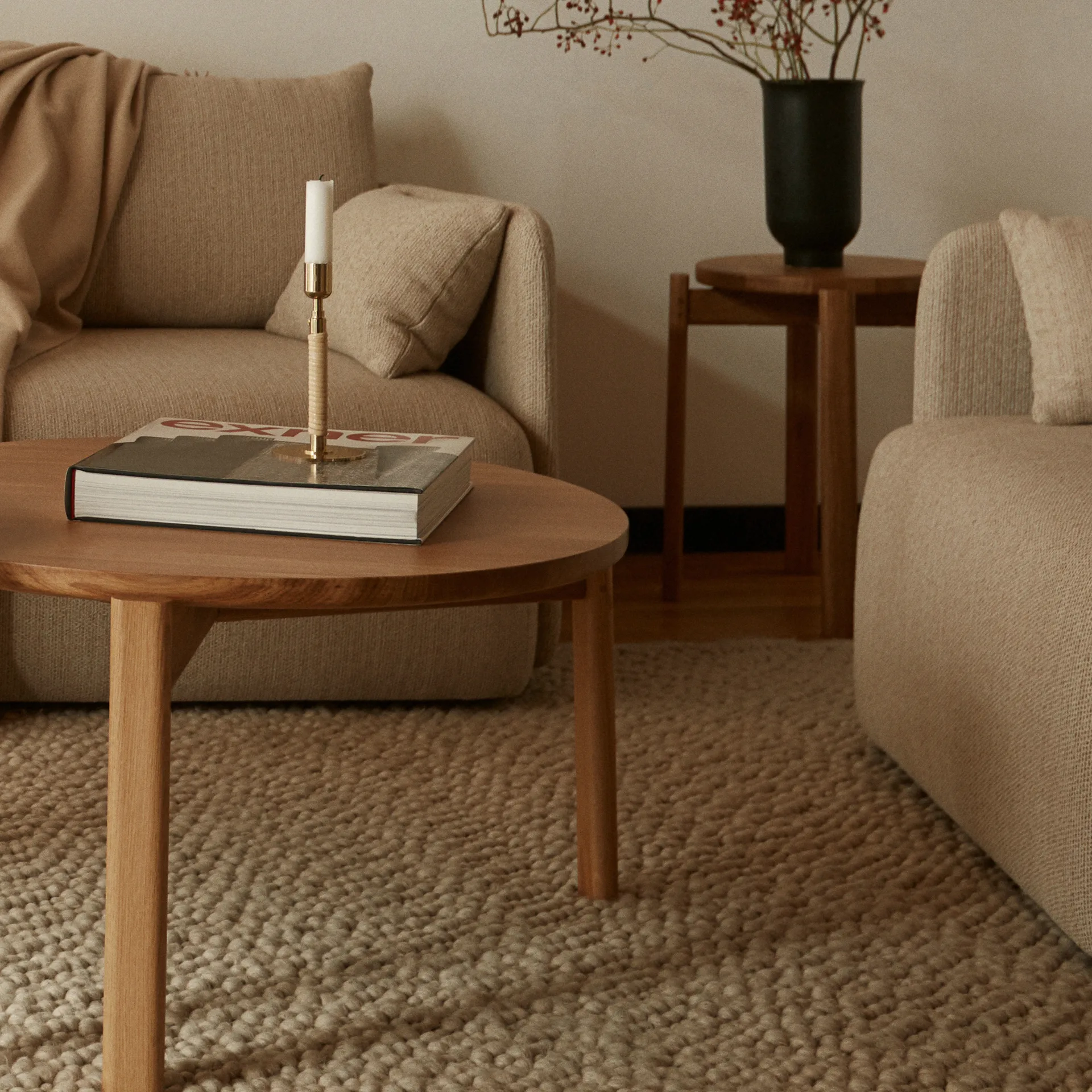 Mesa de centro Passage Ø70 cm, Carvalho Audo Copenhagen