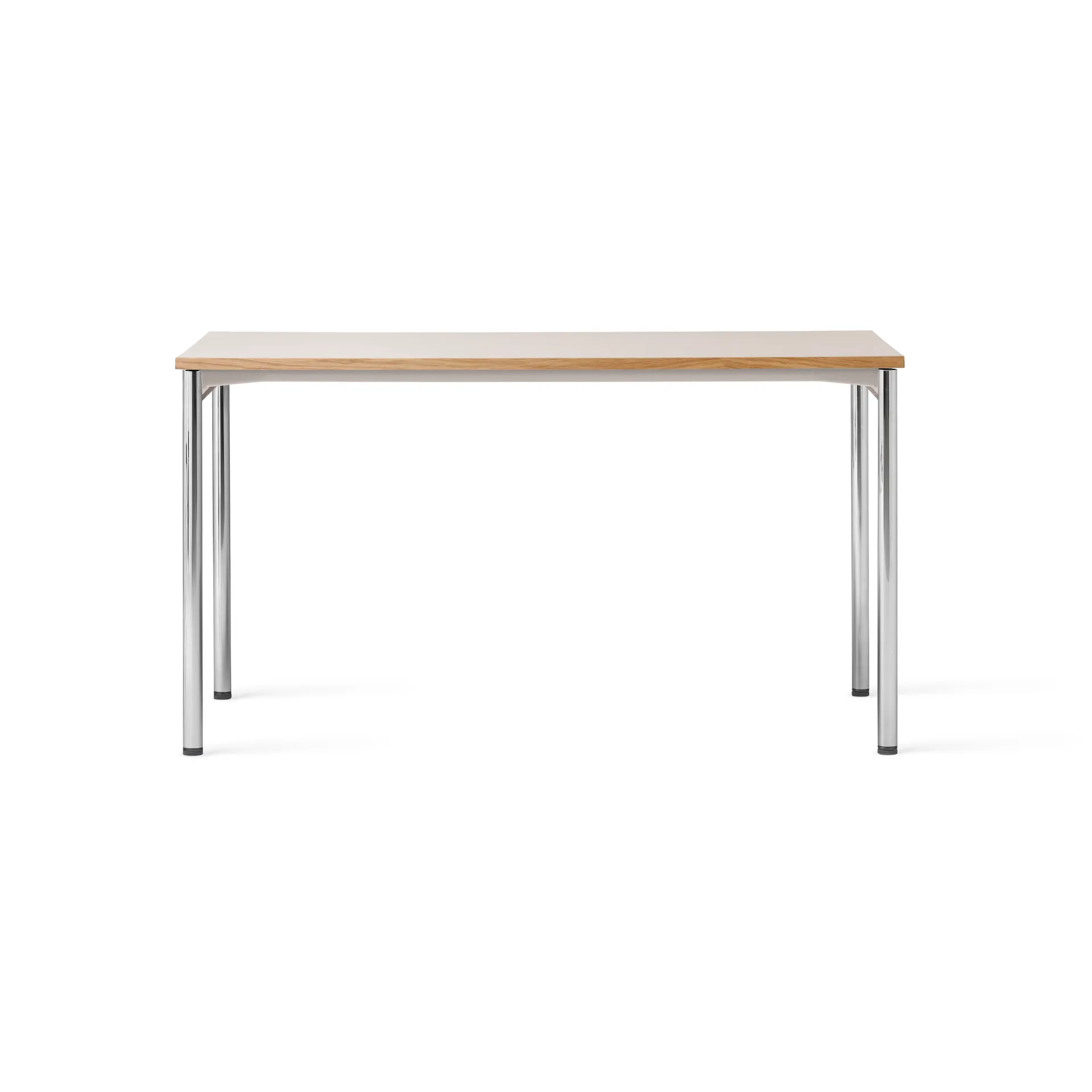 Mesa de conferência Co Table 140x70cm, Chrome-laminate creme Audo Copenhagen