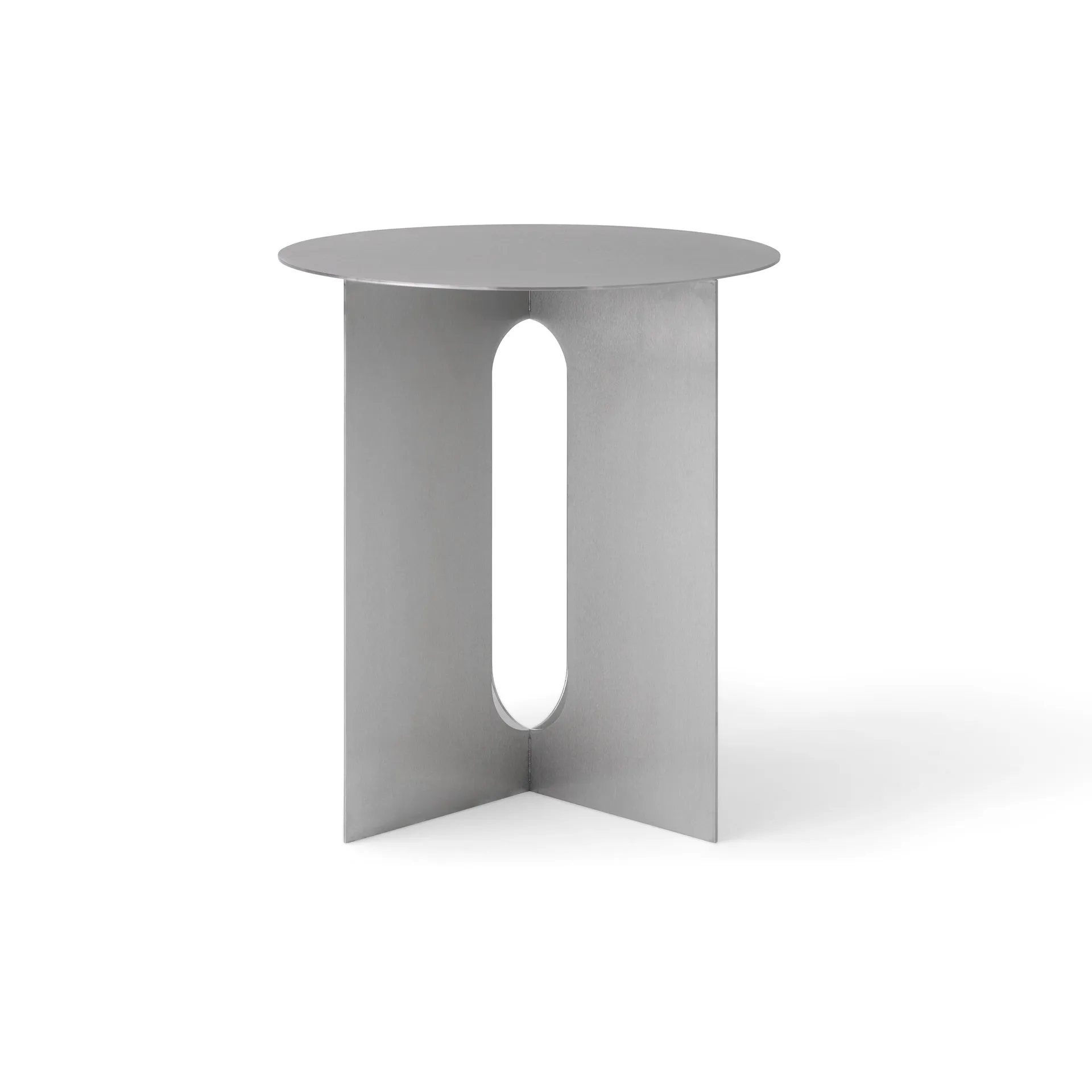 Mesa lateral Androgyne Ø40x43 cm, Brushed steel Audo Copenhagen
