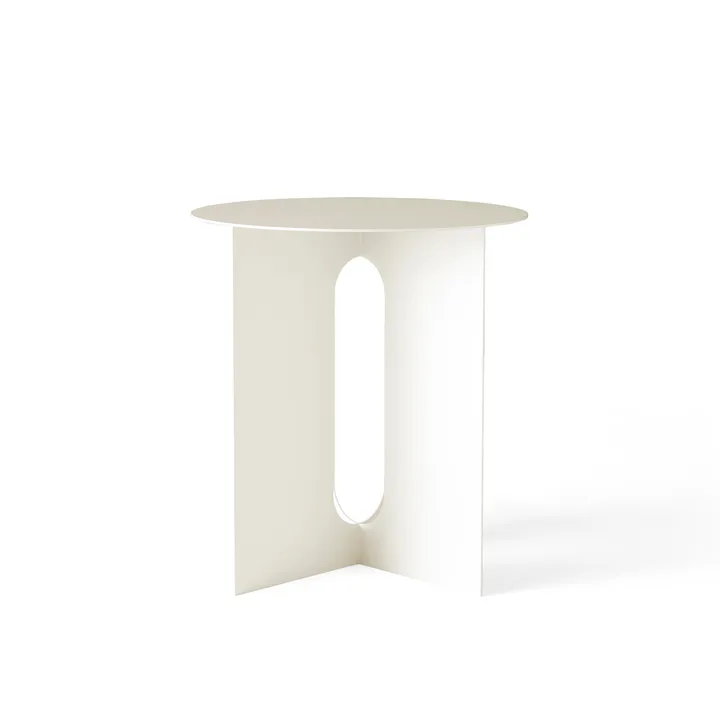 Mesa lateral Androgyne Ø40x43 cm - ivory white - Audo Copenhagen