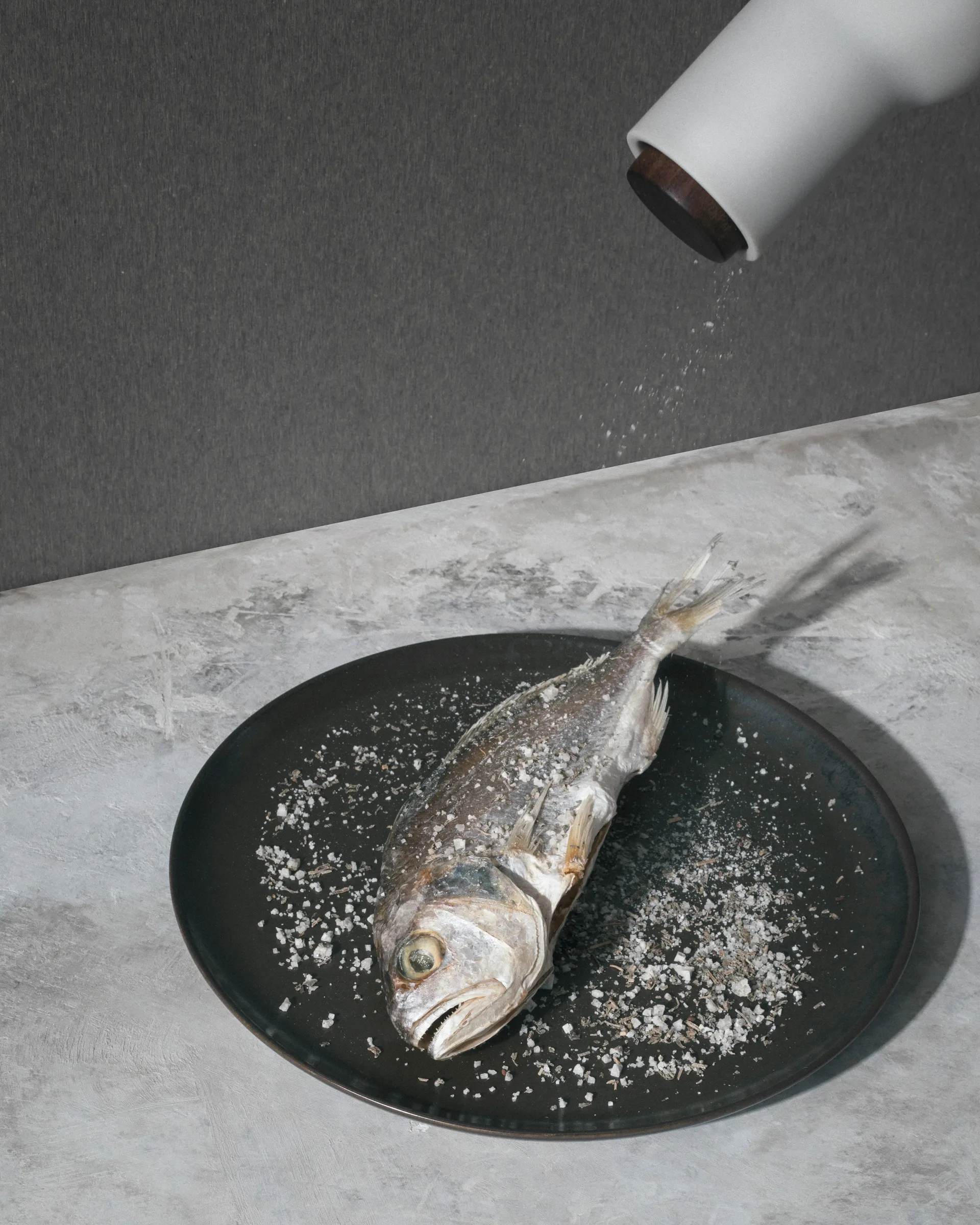 Moinho de especiarias Bottle Grinder, 2 un., ash-carbon (tampa de nogueira)  Audo Copenhagen