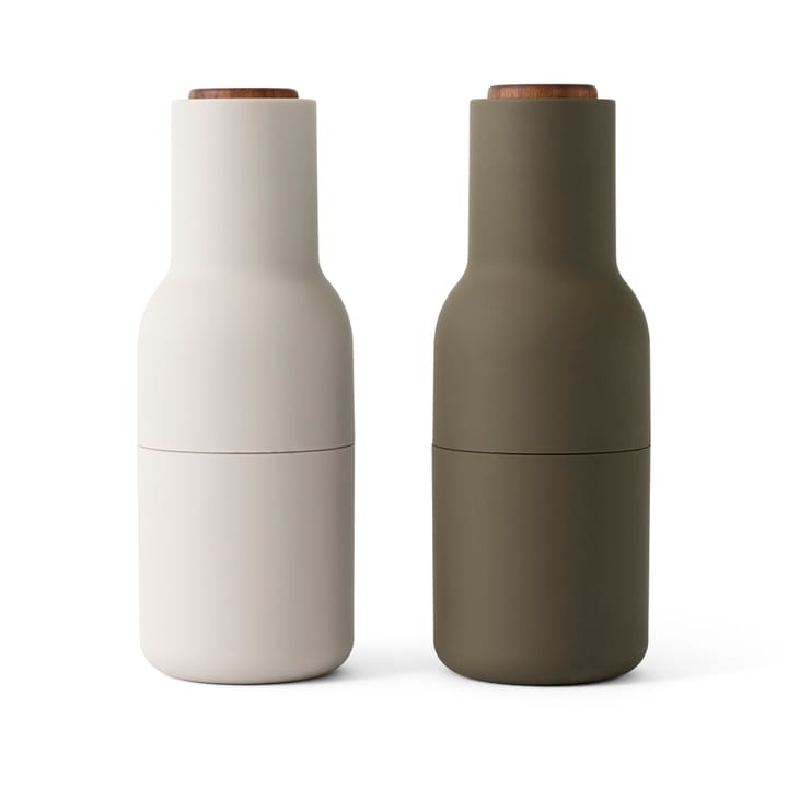 Moinho de especiarias Bottle Grinder, 2 un. - hunting green-beige (nogueira)  - Audo Copenhagen