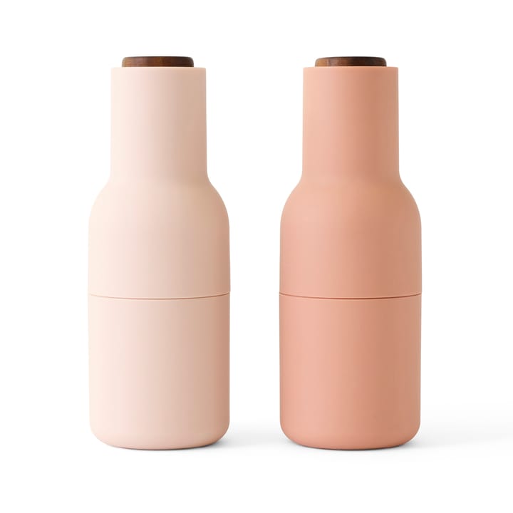 Moinho de especiarias Bottle Grinder, 2 un. - nudes (tampa nogueira) - Audo Copenhagen