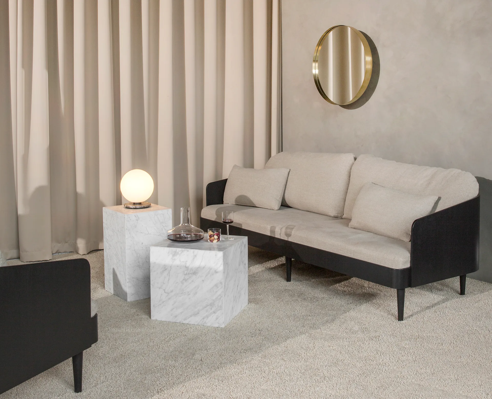 Plinth tall mesa lateral 30x30x51 cm, White Audo Copenhagen