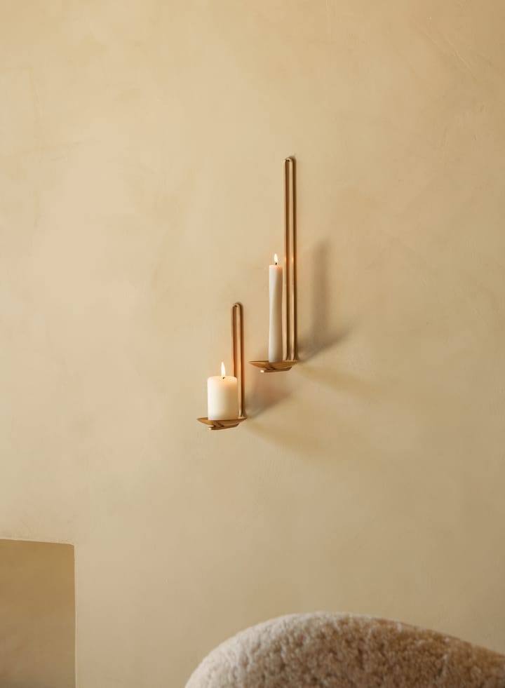 Porta velas parede Clip 20 cm, Latão  Audo Copenhagen