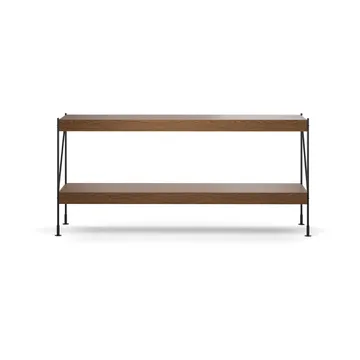 Prateleira Zet - carvalho escurecido, 1x2, base de aço preto - Audo Copenhagen
