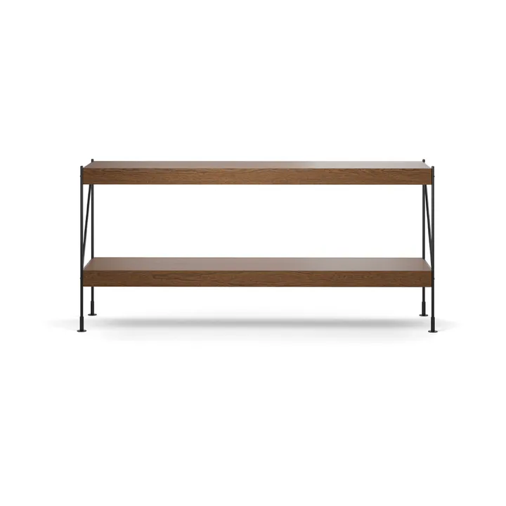 Prateleira Zet - carvalho escurecido, 1x2, base de aço preto - Audo Copenhagen