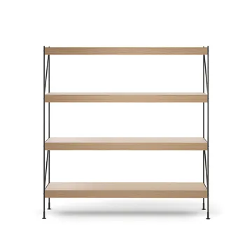Prateleira Zet - carvalho natural, 1x4, base de aço preto - Audo Copenhagen