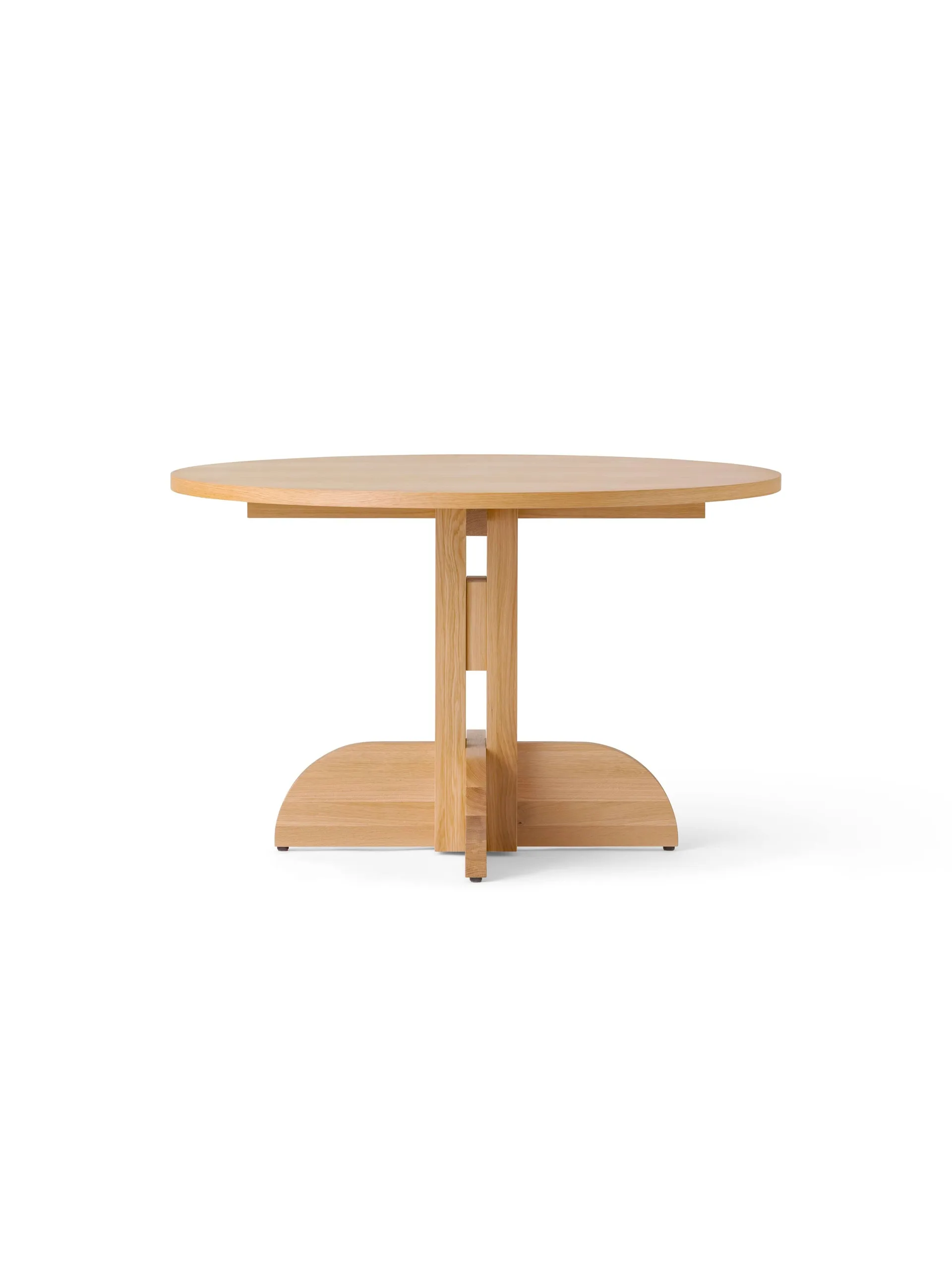 Puffin mesa de jantar em folha de carvalho natural, Folheado de carvalho natural, Ø120 cm Audo Copenhagen