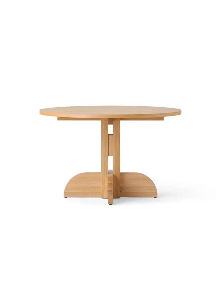 Puffin mesa de jantar em folha de carvalho natural - Folheado de carvalho natural, Ø120 cm - Audo Copenhagen