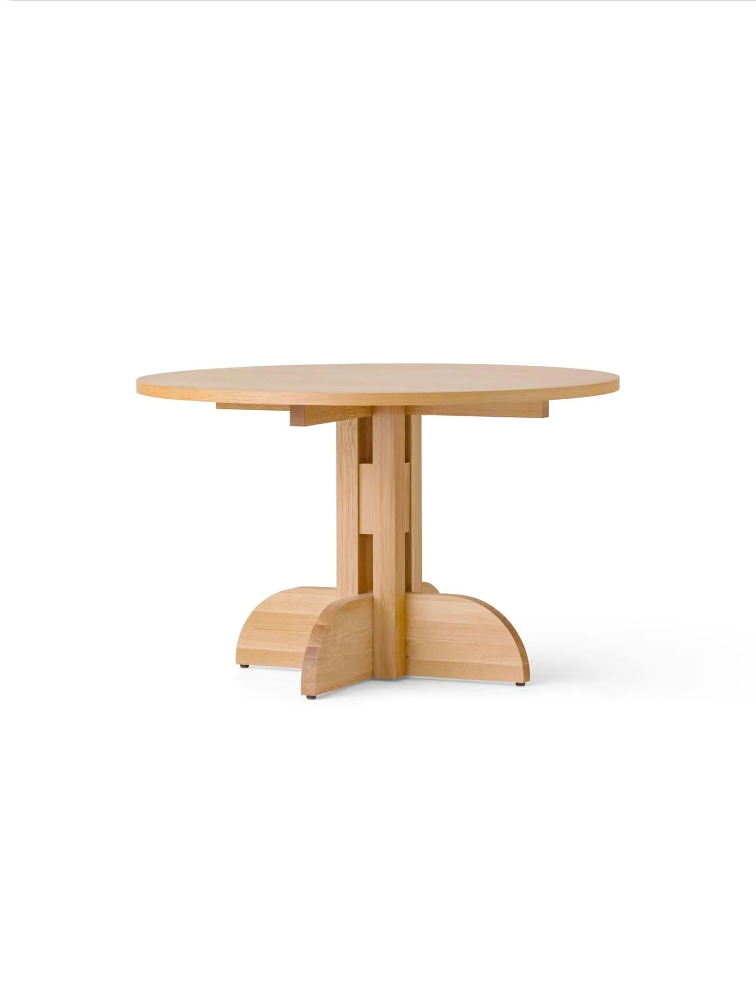 Puffin mesa de jantar em folha de carvalho natural, Folheado de carvalho natural, Ø120 cm Audo Copenhagen