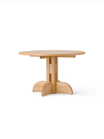 Puffin mesa de jantar em folha de carvalho natural - Folheado de carvalho natural, Ø120 cm - Audo Copenhagen