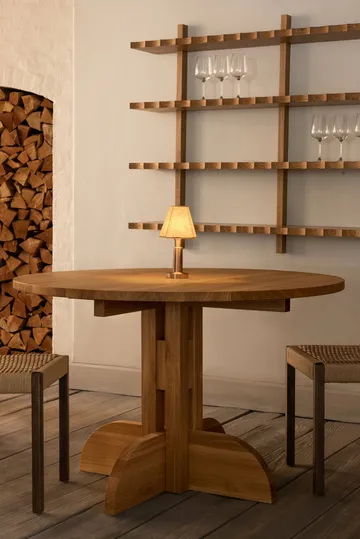 Puffin mesa de jantar em folha de carvalho natural - Folheado de carvalho natural, Ø120 cm - Audo Copenhagen
