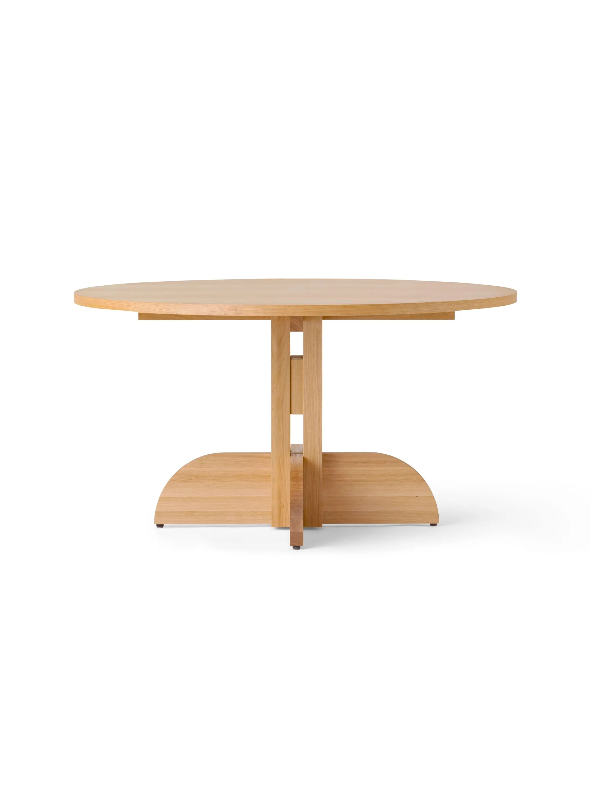 Puffin mesa de jantar em folha de carvalho natural, Folheado de carvalho natural, Ø140 cm Audo Copenhagen
