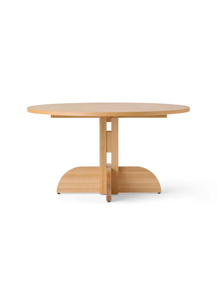 Puffin mesa de jantar em folha de carvalho natural - Folheado de carvalho natural, Ø140 cm - Audo Copenhagen