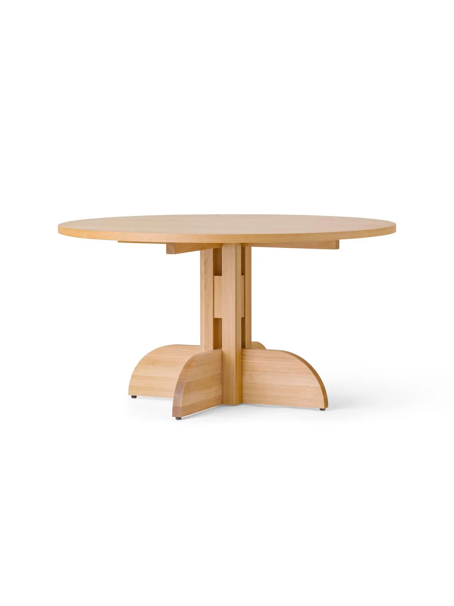 Puffin mesa de jantar em folha de carvalho natural, Folheado de carvalho natural, Ø140 cm Audo Copenhagen