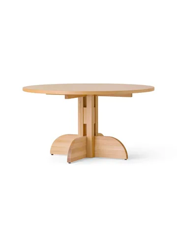 Puffin mesa de jantar em folha de carvalho natural - Folheado de carvalho natural, Ø140 cm - Audo Copenhagen