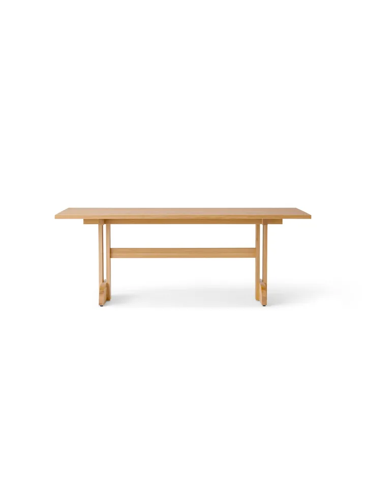 Puffin mesa de jantar em folha de carvalho natural - Folheado de carvalho natural, 200x95 cm - Audo Copenhagen