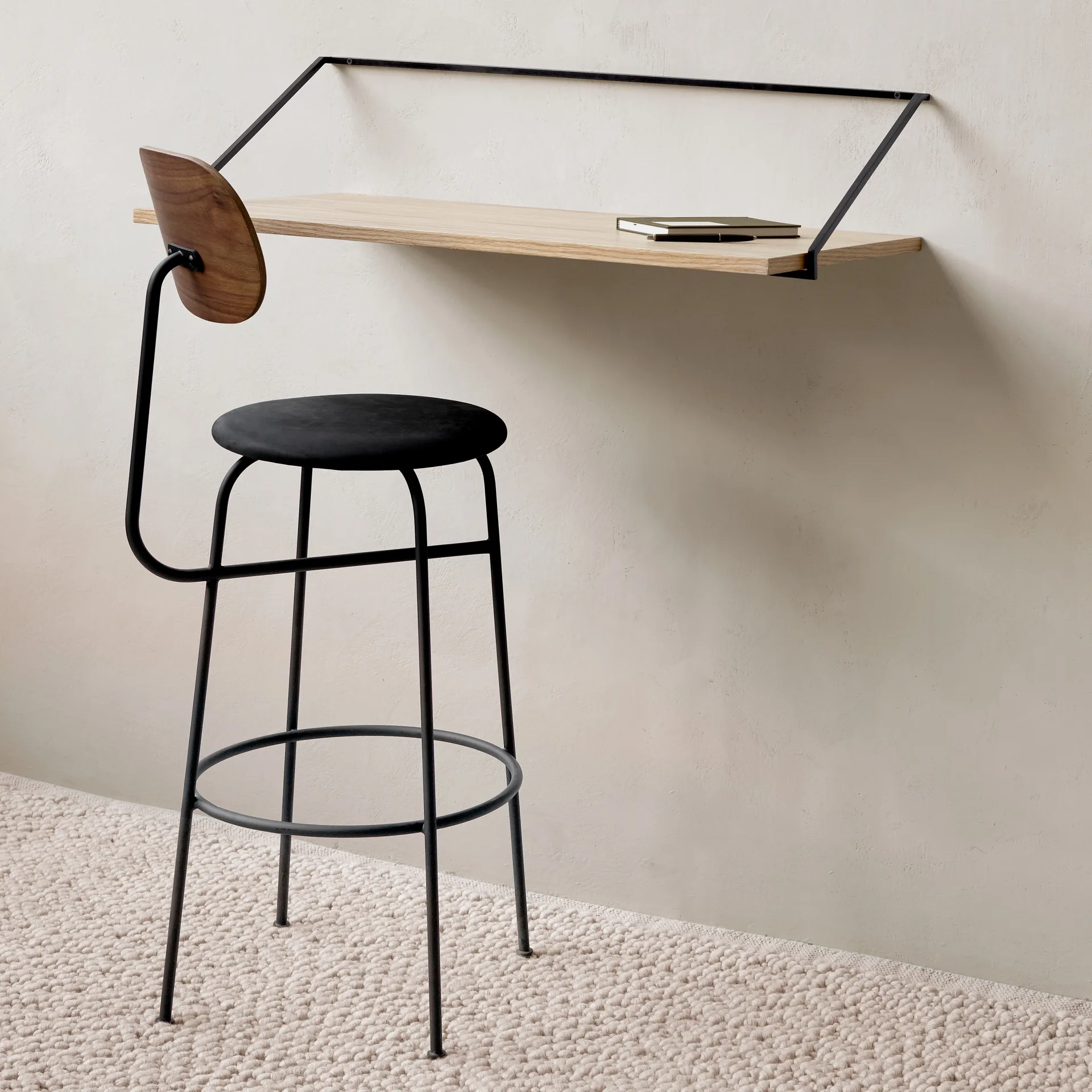 Secretária/prateleira Rail, carvalho Audo Copenhagen