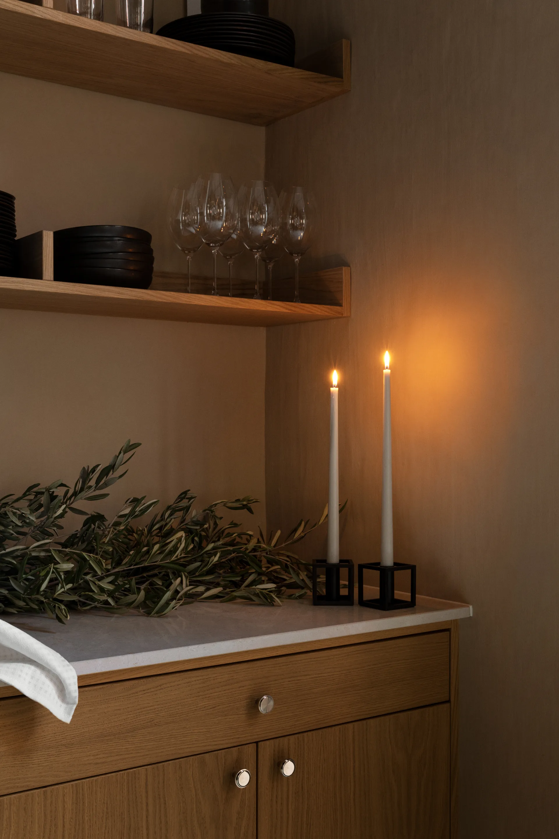 Suporte de velas Kubus 1 , preto Audo Copenhagen