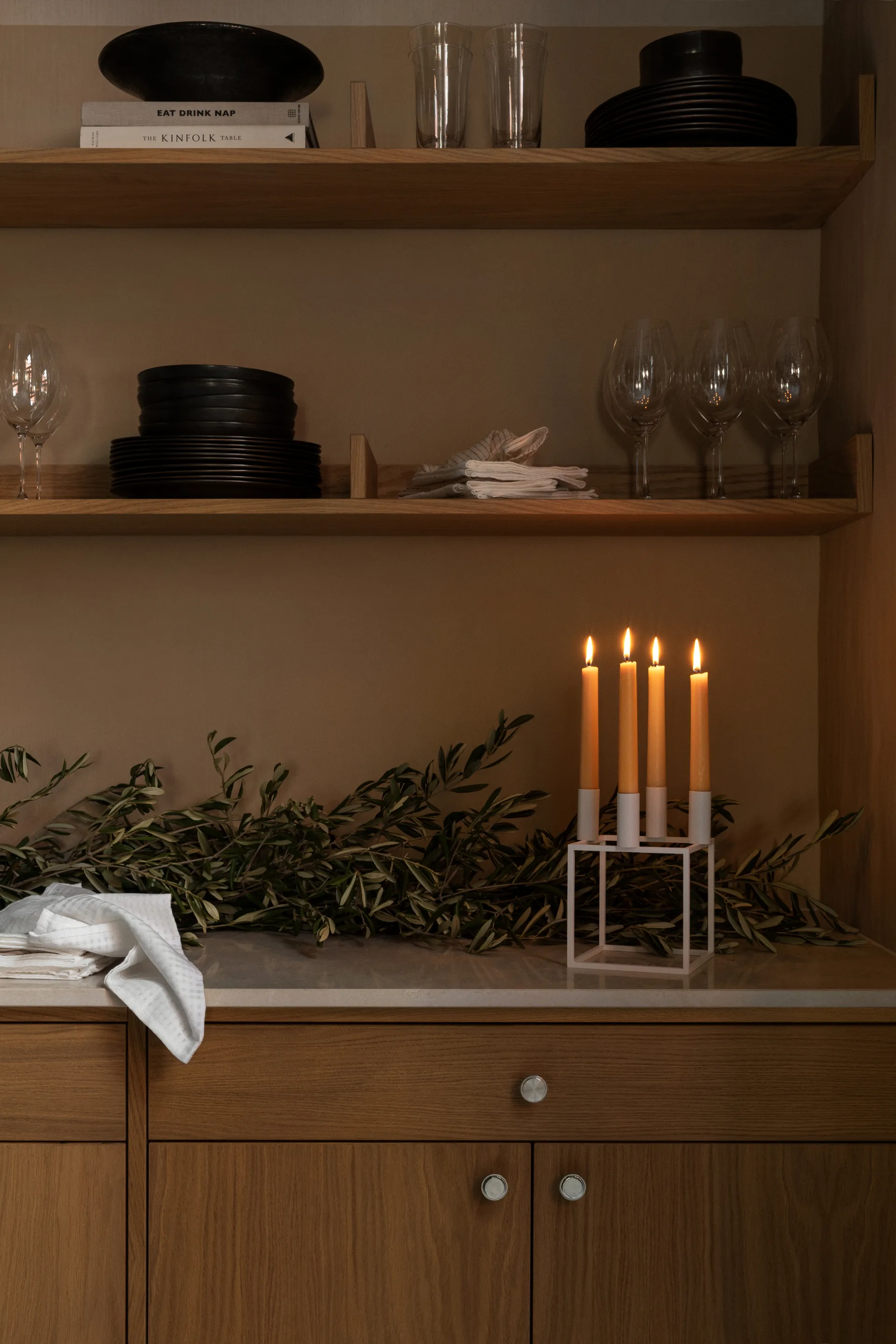 Suporte de velas Kubus 4, branco Audo Copenhagen