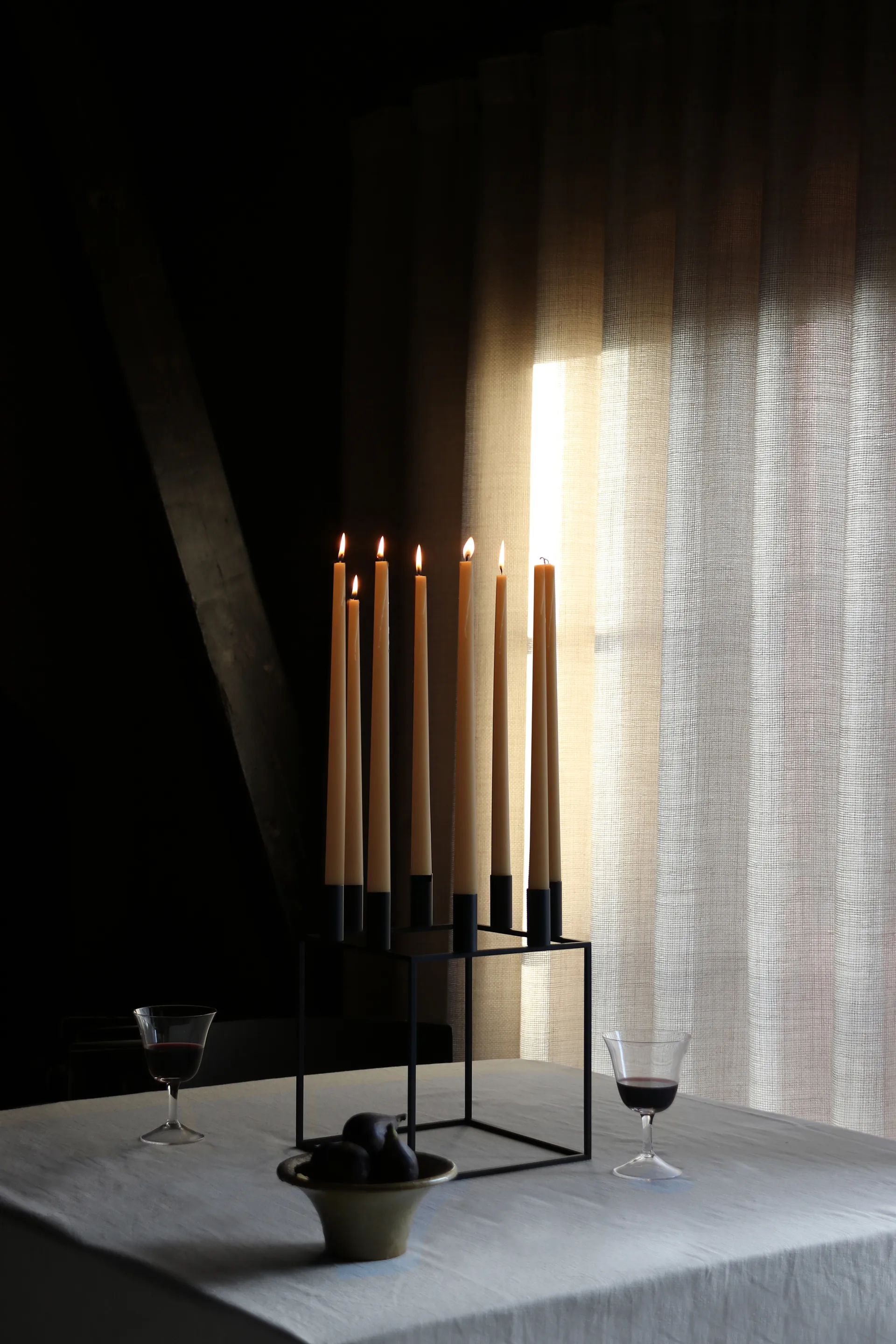 Suporte de velas Kubus 8, preto Audo Copenhagen