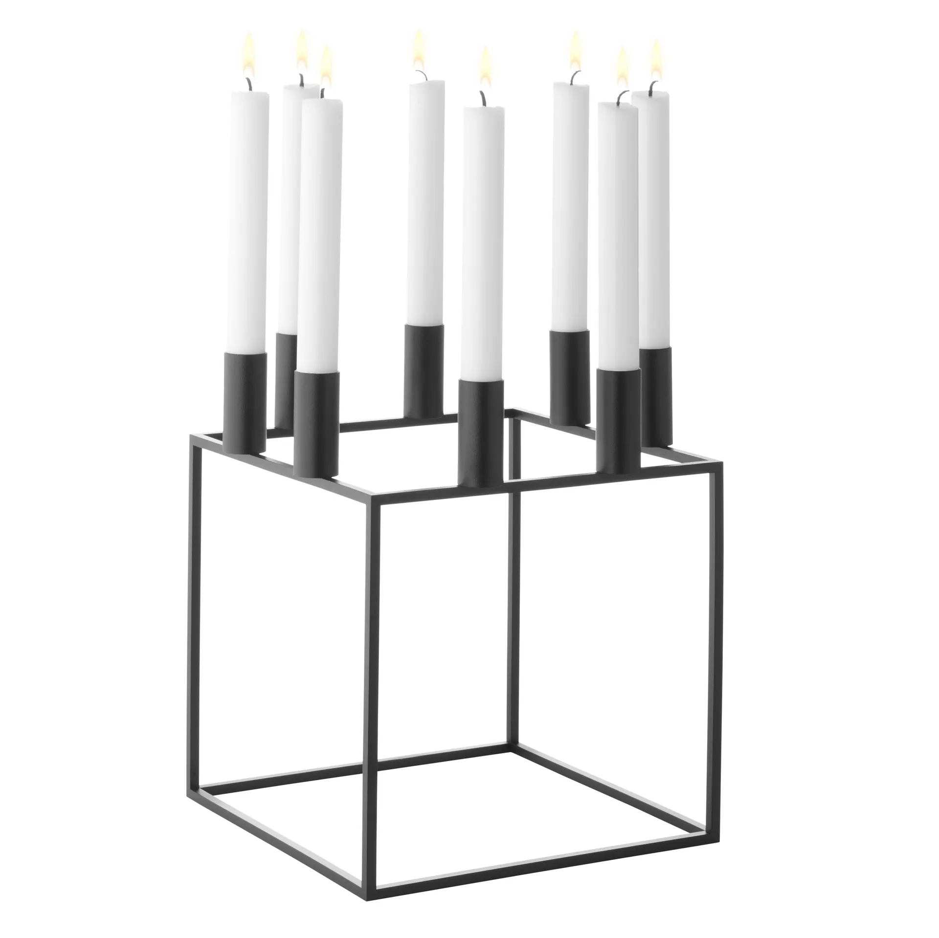 Suporte de velas Kubus 8, preto Audo Copenhagen