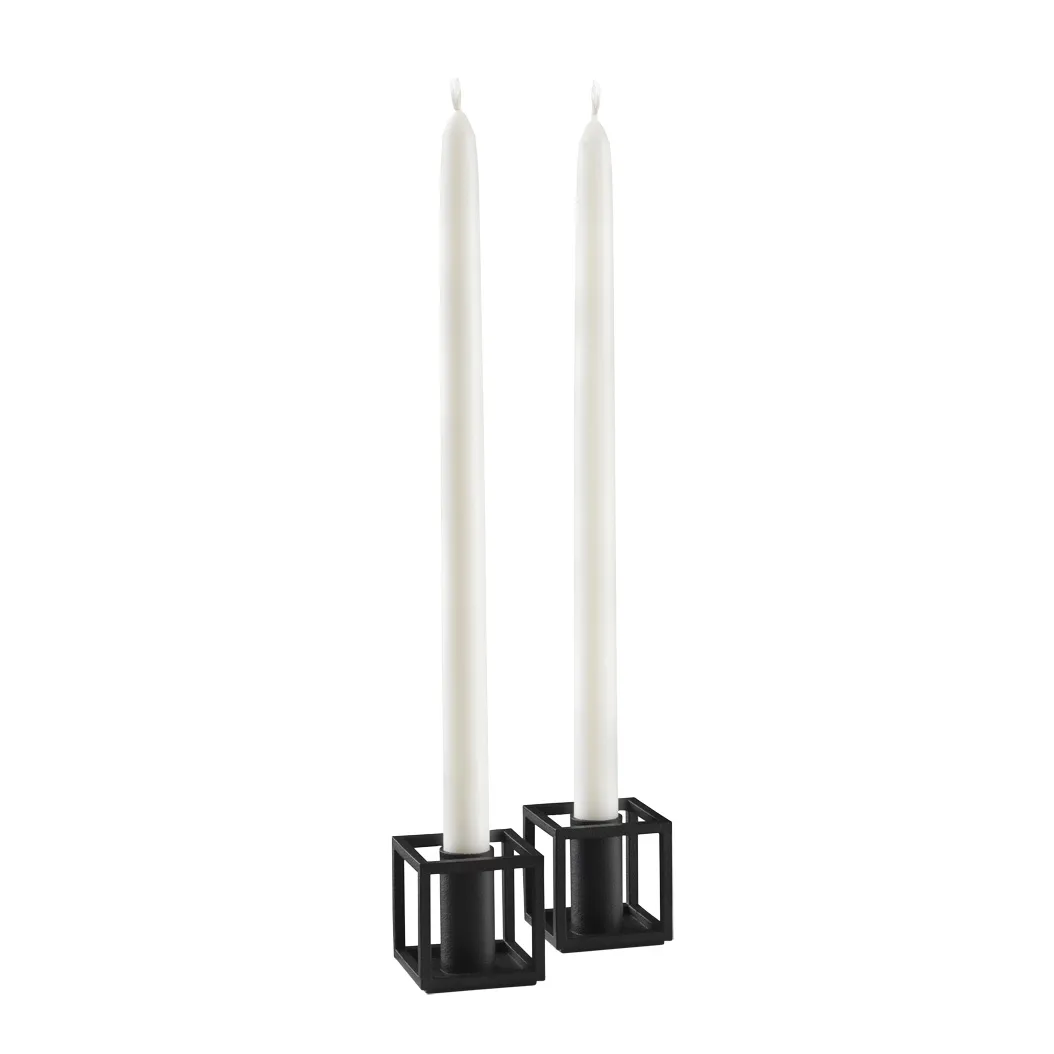 Suporte de velas Kubus Micro 2 un., Preto Audo Copenhagen