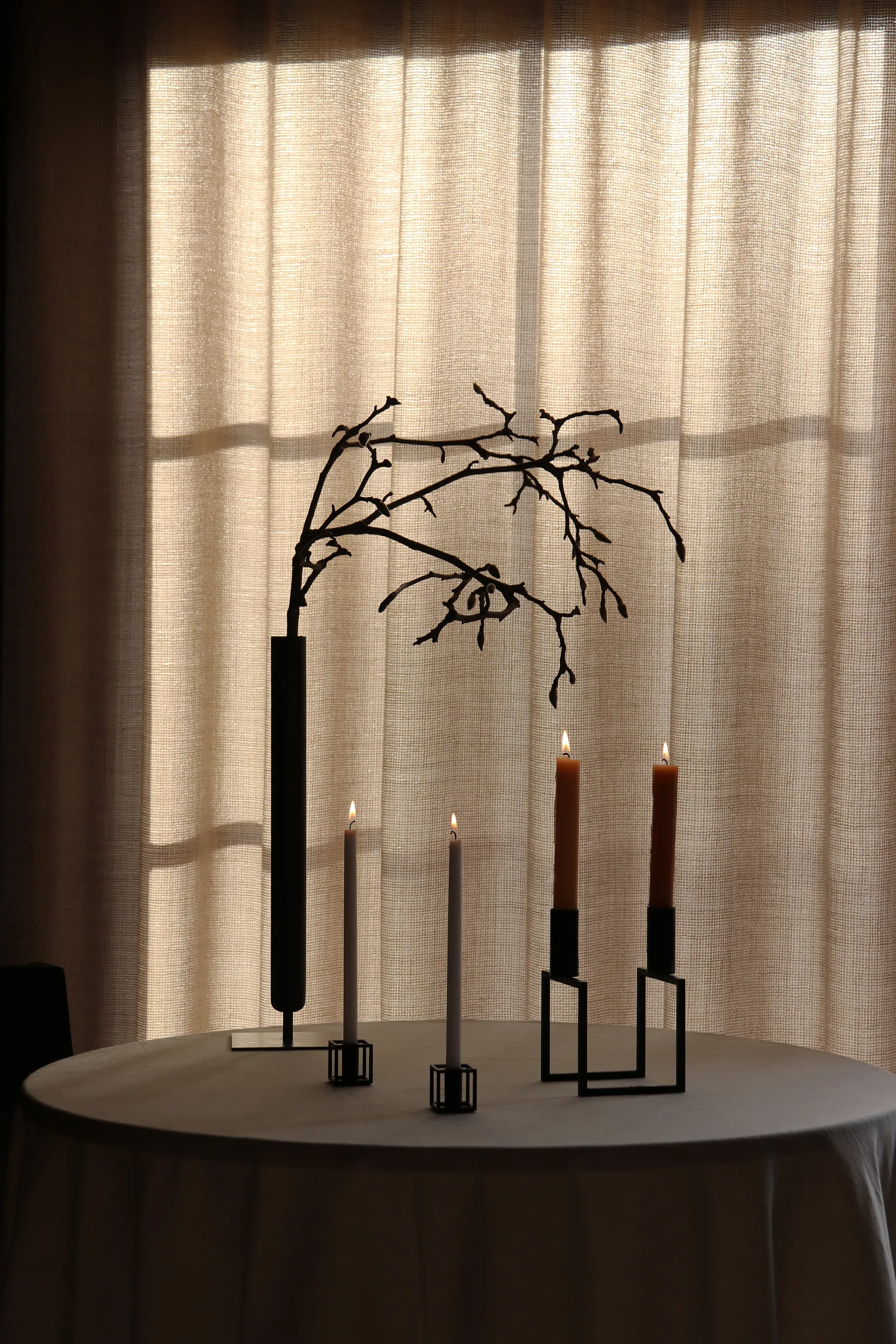Suporte de velas Kubus Micro 2 un., Preto Audo Copenhagen